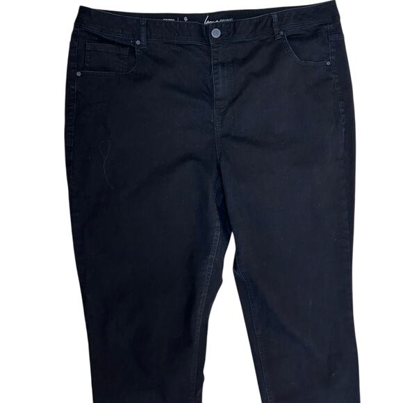 Lane Bryant Genius Fit Skinny Jeans Black Size 28 Long Plus Stretch High Rise - Picture 5 of 6